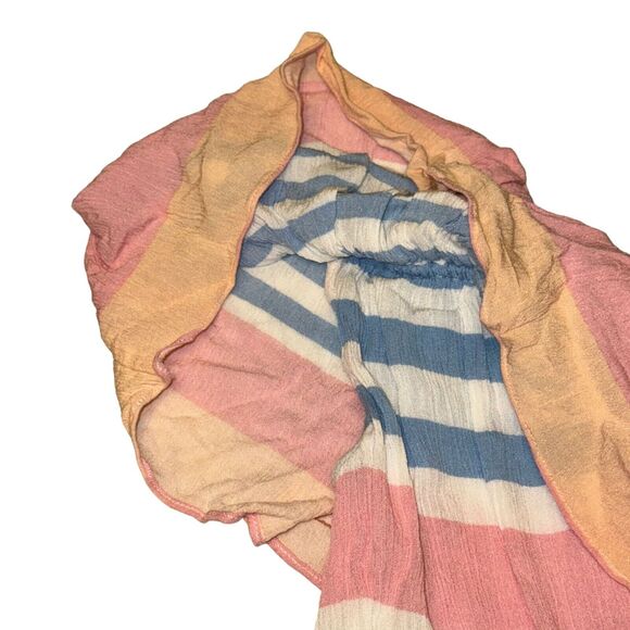 Mara Hoffman Swim Wheatfield Off Shoulder Romper Womens Size S Multicolor Stripe - Picture 2 of 7